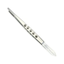 Standard Dressing Forceps, 5.5", Straight, Serrated Tips, Lightweight, Premium