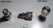 1 x BNC Male plug to UHF PL259 PL-259 Male RF coaxial Adapter RF Connector USA