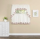 Roosters Embroidered Kitchen Curtain Collection Renaissance Home Fashion Tiered