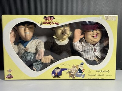Vintage Spumco Three 3 Stooges Moe Larry Curly Dolls 1997 TV