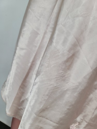 Vintage OLGA Women’s Satin Half Slip Sz Medium 26" Length Blush Pink Lace Trim - Picture 7 of 9