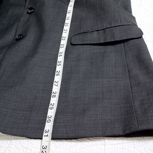 Tommy Hilfiger Mens Classic Fit Blazer Jacket R48 W43 Wool Blend Charcoal Gray - Picture 12 of 12