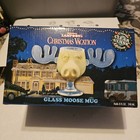 National Lampoon's Christmas Vacation Clear Glass Moose Mug Cup Clark Griswold
