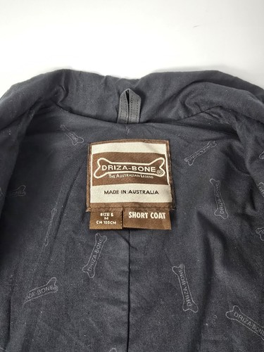 Cappotto corto Driza-Bone nuovo con etichette spolverino Australian Outback tela cerata nero medio - Foto 10 di 15