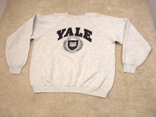 Vintage Yale University Sweatshirt Mens XL Gray Pullover Fruit Of The Loom