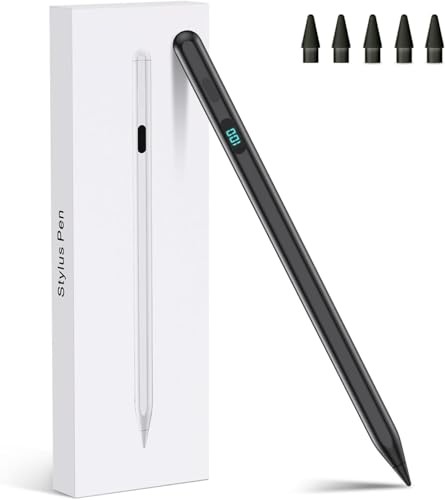iPad Stylus Pencil(5 Extra Tips) with Magnetic Attachment,USB-C Faster Black - 第 4/7 張圖片