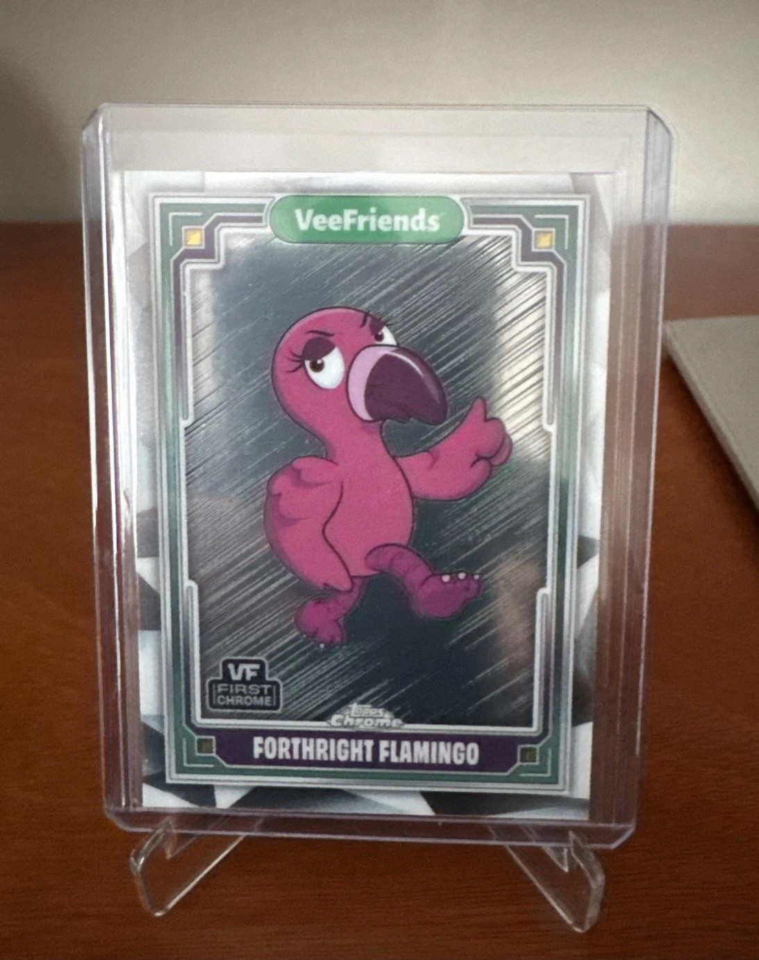 FORTHRIGHT FLAMINGO 2025 Topps Chrome VeeFriends - First Chrome Base Card!