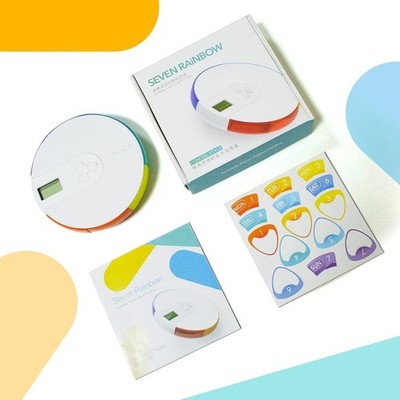 Smart Pill Box 7 Day Organizer 4 Alarm AM PM Automatic Pill Reminder