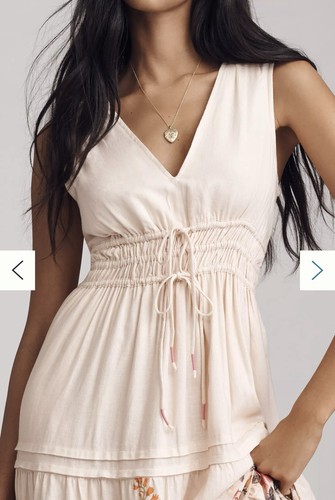 Anthropologie Somerset Linen Sleeveless Maxi Dress Sz XS Floral Feminine Summer - Picture 13 of 13
