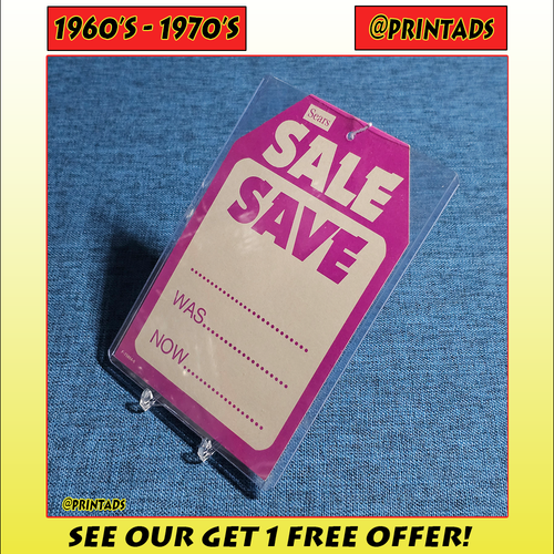 Sears Vintage Department Store Price Tag Label Sign + Great For Kmart Collectors - Picture 4 of 7