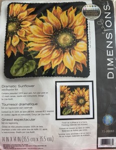 Dimensions Needlepoint Kit Dramatic Sunflower 14x14