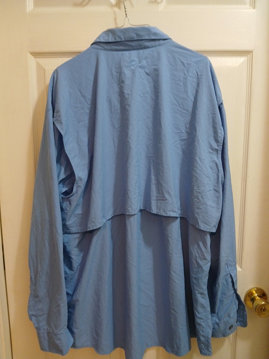 Magellan Chemise 2XL Bleu Coupe Décontracté Poisson Gear Mag Wick