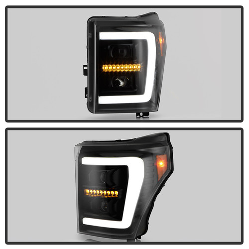 Für 2011-2016 Ford F250 F350 SuperDuty LED Röhre mit Signalprojektor Scheinwerfer - Bild 7 von 10