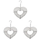 3pcs Heart Shape Iron Wire Wreath Frame Hanger Iron Succulent Pot Hanging