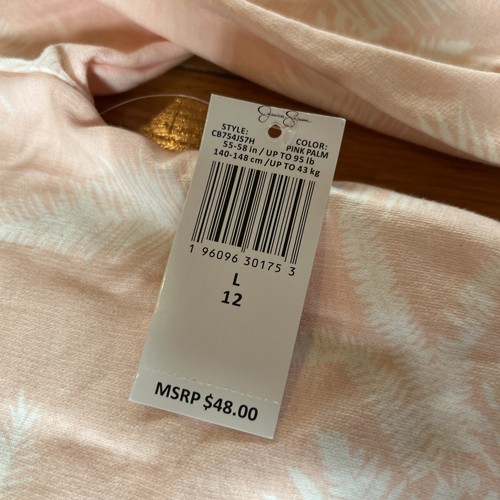 Neu mit Etikett Jessica Simpson rosa weiß Blumen Palme 1/4-Reißverschluss Pullover Top & Shorts Mädchen 12 - Bild 3 von 8