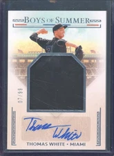 2024 Panini Boys of Summer THOMAS WHITE #JMS-TW Jumbo Patch Auto /99 Marlins