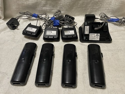 Panasonic KX-TGE260 Bluetooth Cordless Phone System 4 Handsets & Bases Untested - Zdjęcie 17 z 20