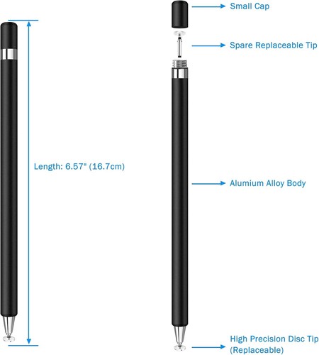 Stylus for Touch Screens,Rotatable Touch Screen Pen Disc Universal Stylus - 第 4/7 張圖片