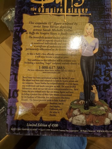 Buffy the Vampire Slayer 1999 Varner Studios Sculpture, Preowned Orig Box, COA - Picture 3 of 3