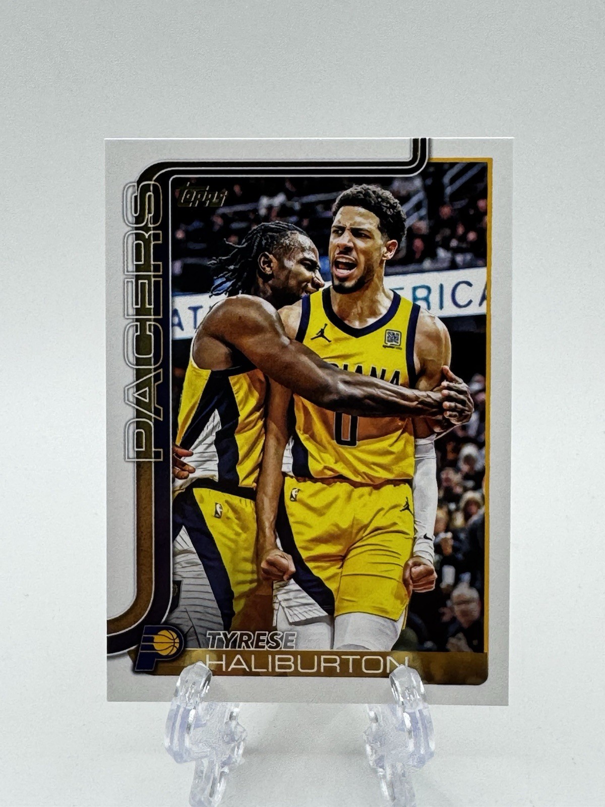 2025-26 Topps Basketball Tyrese Haliburton Golden Mirror Image Variation SSP #47