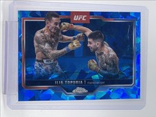 ILIA TOPURIA 2025 TOPPS CHROME UFC SAPPHIRE REFRACTOR #43 Q4770