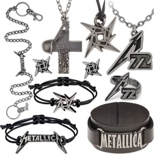 Alchemy England Metallica Pendant Ring Earrings Wallet Chain Master Ninja Star