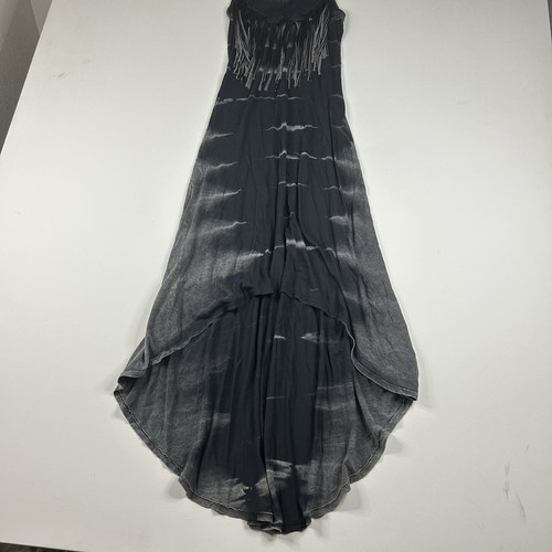 T Party Maxi Dress Small Tie Dye Floral Embroidery Tassel Goth Boho Whimsical - Picture 4 of 10