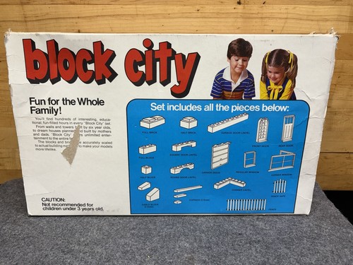 1950's BLOCK CITY PLASTIC BLOCK BUILDING SET B-1000 The Village - Not Counted - Picture 4 of 5