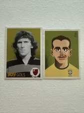 2013 Panini Campeonato Brasileiro Zico 509 Gols Flamengo Gold Sticker