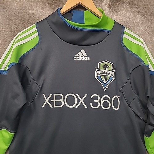SEATTLE SOUNDERS FC Long Sleeve Pullover adidas Formotion Jersey Gray Sz L - Picture 3 of 15
