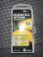 Duracell Hearing Aid Batteries-Size 10-8 count-New old stock-exp 11/2025