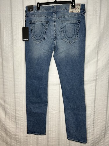 NWT True Religion Jeans Rocco Men’s SZ 38x33 Relaxed Skinny Medium Wash New 983 - Picture 2 of 10