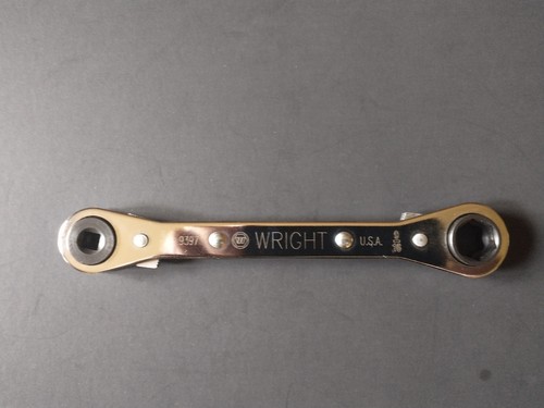 Wright 9397 - 1/4"x3/16" Sq. x 9/16"x1/2" Hex Ratcheting Box End Wrench Rev USA - Picture 1 of 2