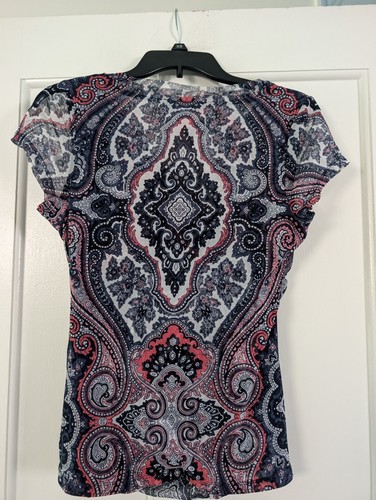 INC Woman's V-Neck Blouse Size P/L - Picture 3 of 3