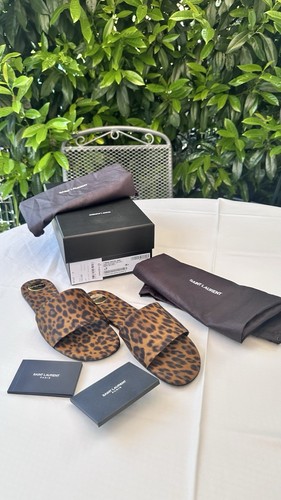 Saint Laurent Neu Damen Sandalen PantolettenAnimal Print Gr 38,5 - Bild 3 von 23
