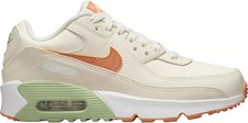 Big Kid's Nike Air Max 90 LTR Pale Ivory/Amber Brwn-Phantom CD6864 122