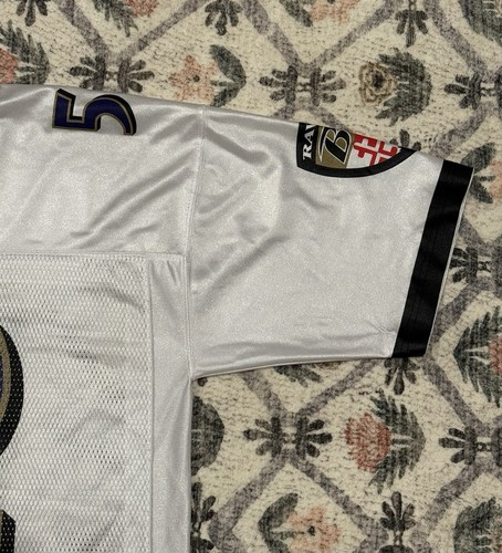 Ray Lewis #52 White Vintage Rare SZ-XL Baltimore Ravens Jersey NFL on field day - Picture 5 of 9