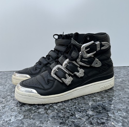 Jeremy Scott X adidas Js Forum Hi (Silver look Buckle) Size 9.5 G61079 - Picture 2 of 15