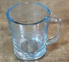 Vtg Fire King Philbe Blue Sapphire Coffee Mug Marked Oven Glass Thick D Handle