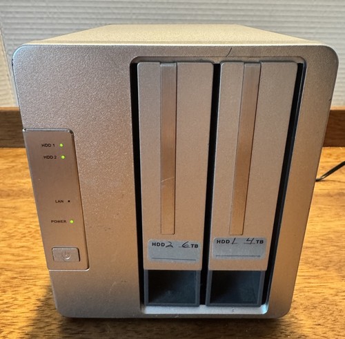 TerraMaster F2-221 2-Bay NAS w/ 4TB WD40EFRX & 6TB Seagate Ironwolf Drives