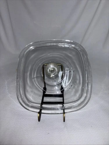 Vintage Pyrex P-7-C Replacement Square Glass Lid Corning Ware Casseroles 7.25 in