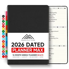 Dated, 2026 Planner, 8.5" x 11" - The Productivity Planner to Achieve Your 20...