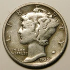1939 S Mercury Dime VF-EF  Actual Coin Pictured- Not Cleaned, Polished or Dipped