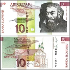 Slovenia 10 Tolarjev, 1992, P-11a, UNC