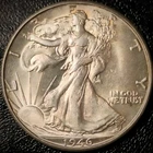 1946 D Walking Liberty Half Dollar - Uncirculated - 90% Silver 50C