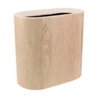 Plastic Trash Can with Lid: Farmhouse Wastebasket Bin Rustic Garbage Container