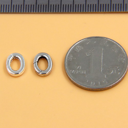 Sterling Silver Oval Round Necklace Lock Enhancer Shortener Connector Clasp - Picture 6 of 16
