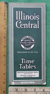 Illinois Central RR ICRR Public Timetable 31. Dezember 1936