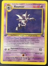 Haunter 21/64 1st Edition Fossil Pokemon Card MP
