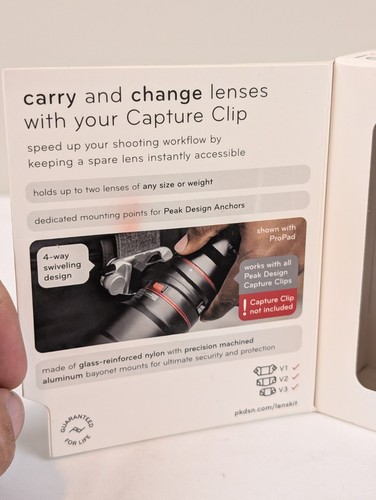 Kit obiettivo Peak Design LK-C-2 attacco Canon EF per doppio obiettivo Canon - Foto 3 di 9